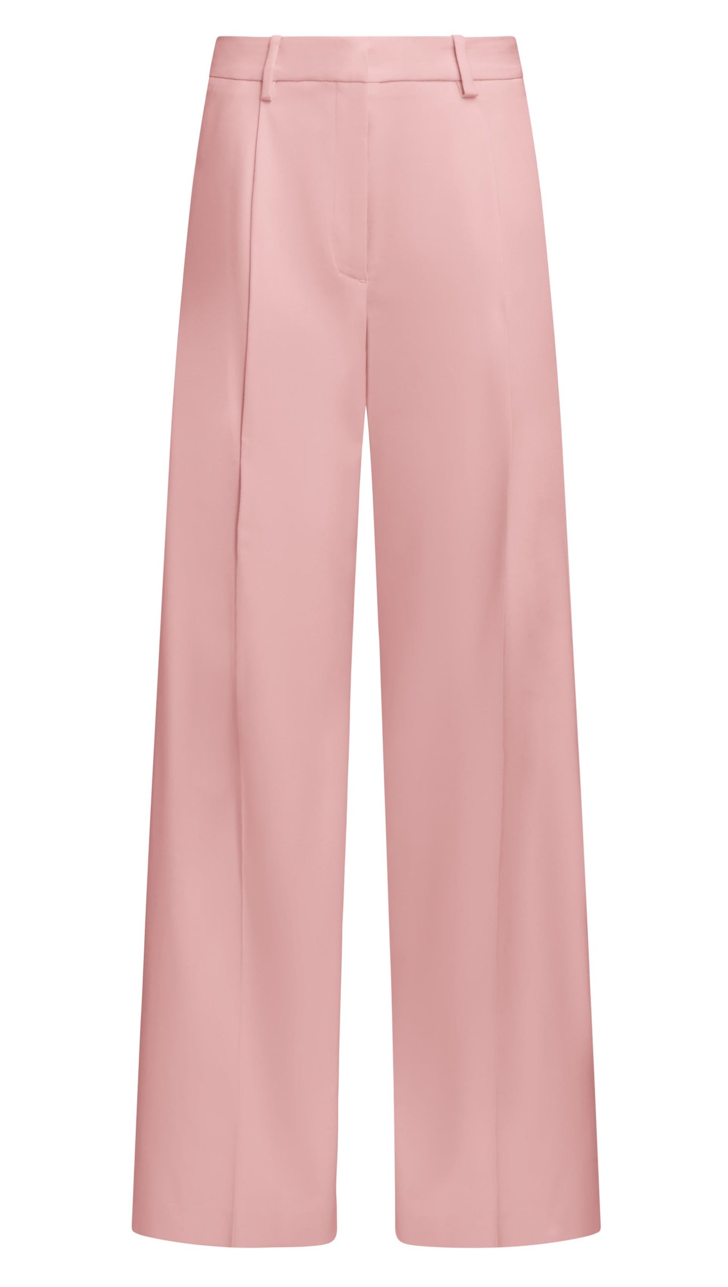 Single Pleat Trouser in Seasonless Wool | Soft Pink