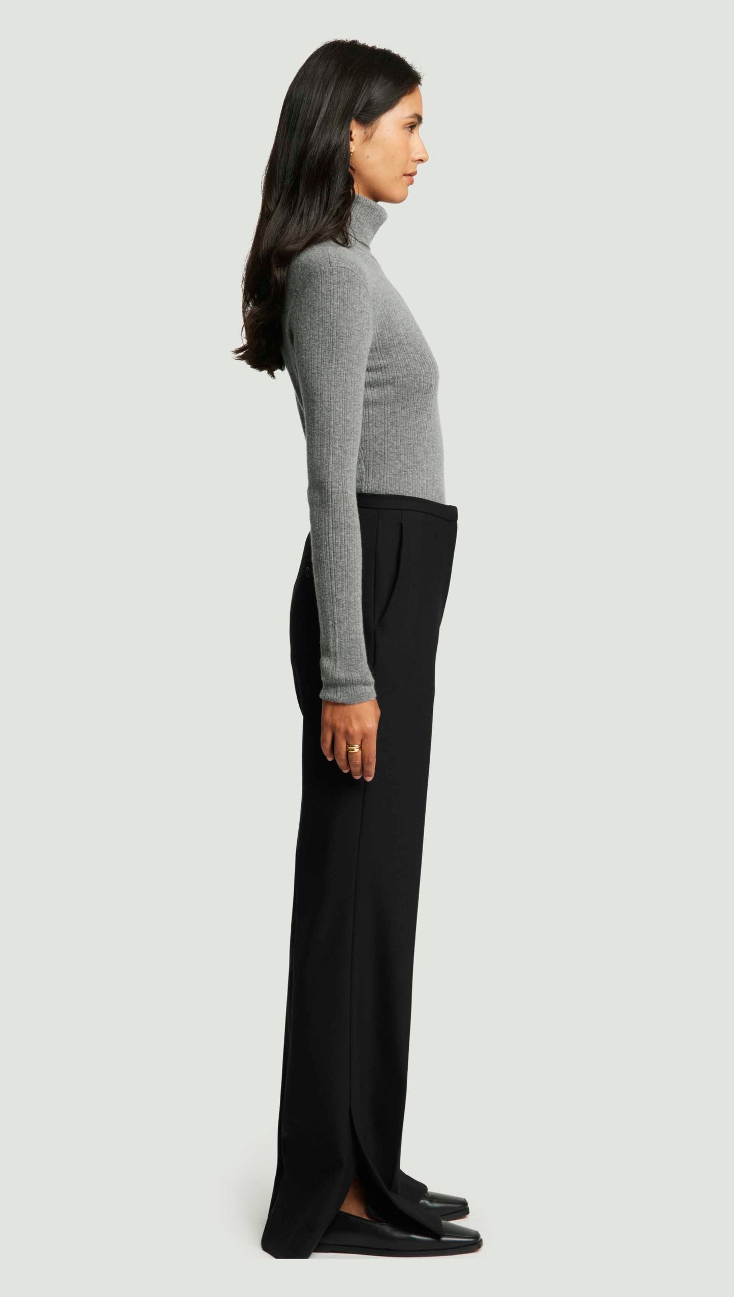 Prince Trouser in Heavy Wool Twill | Black