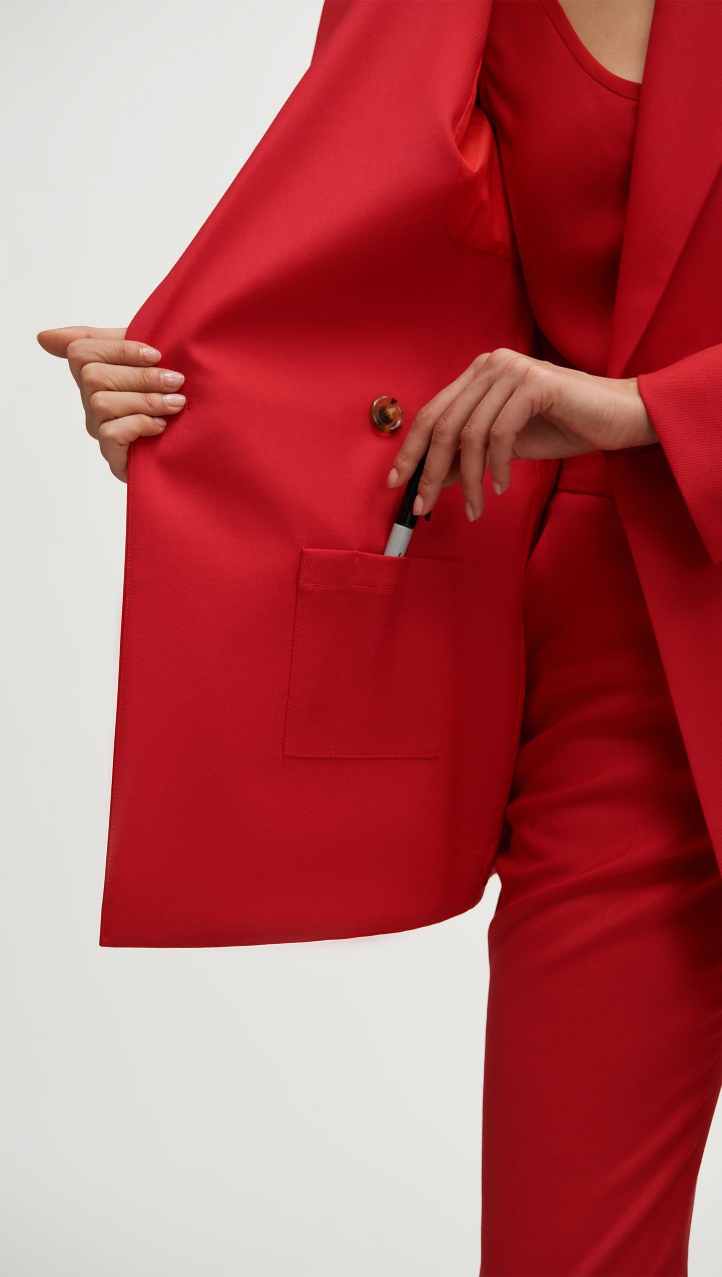 Cooper Blazer in Seasonless Wool | Tomato