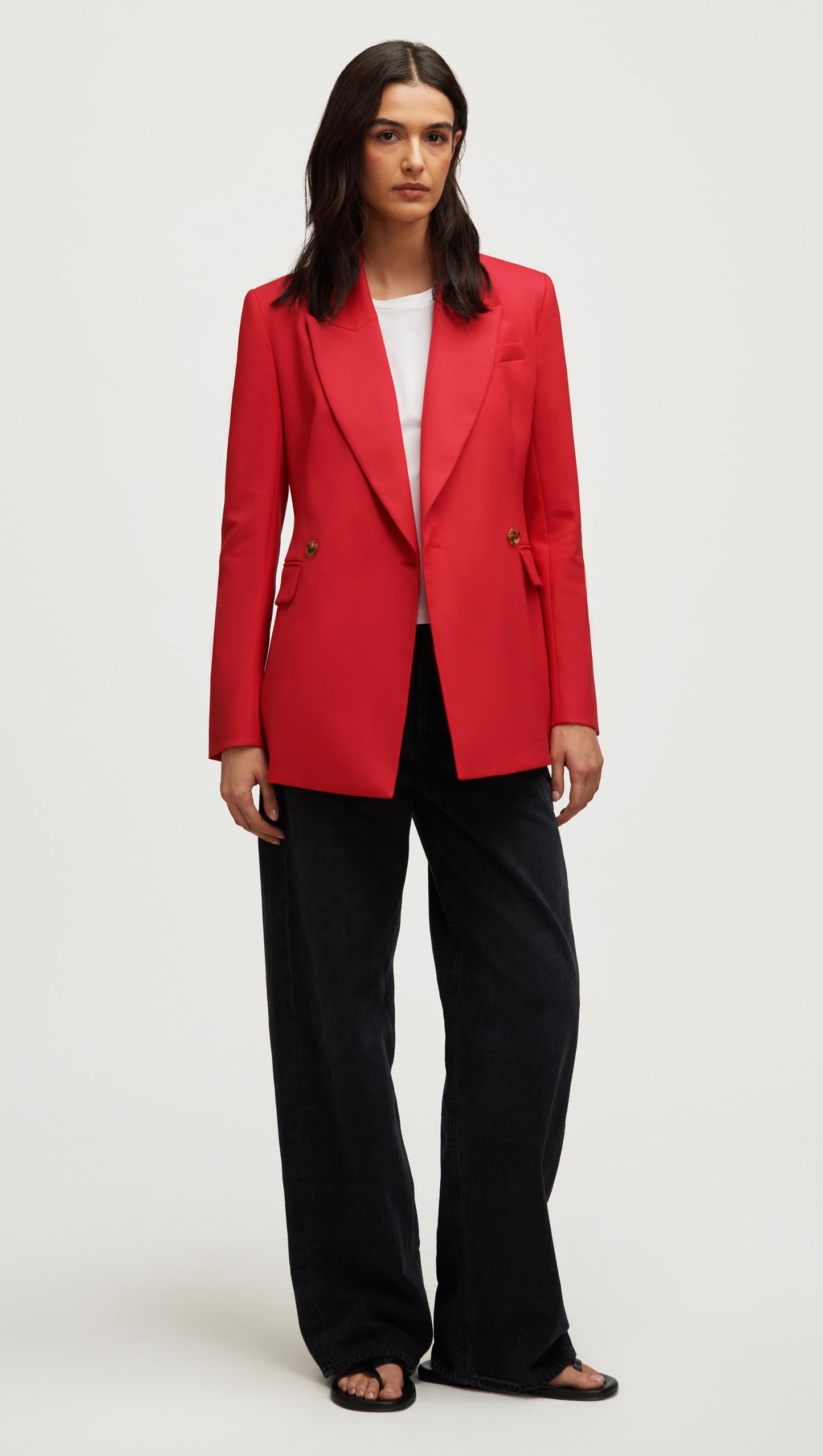 Cooper Blazer in Seasonless Wool | Tomato
