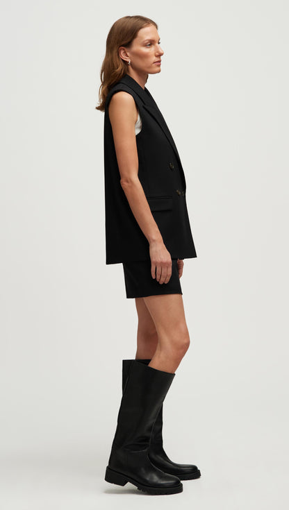 Bowery Vest in Seasonless Wool | Black