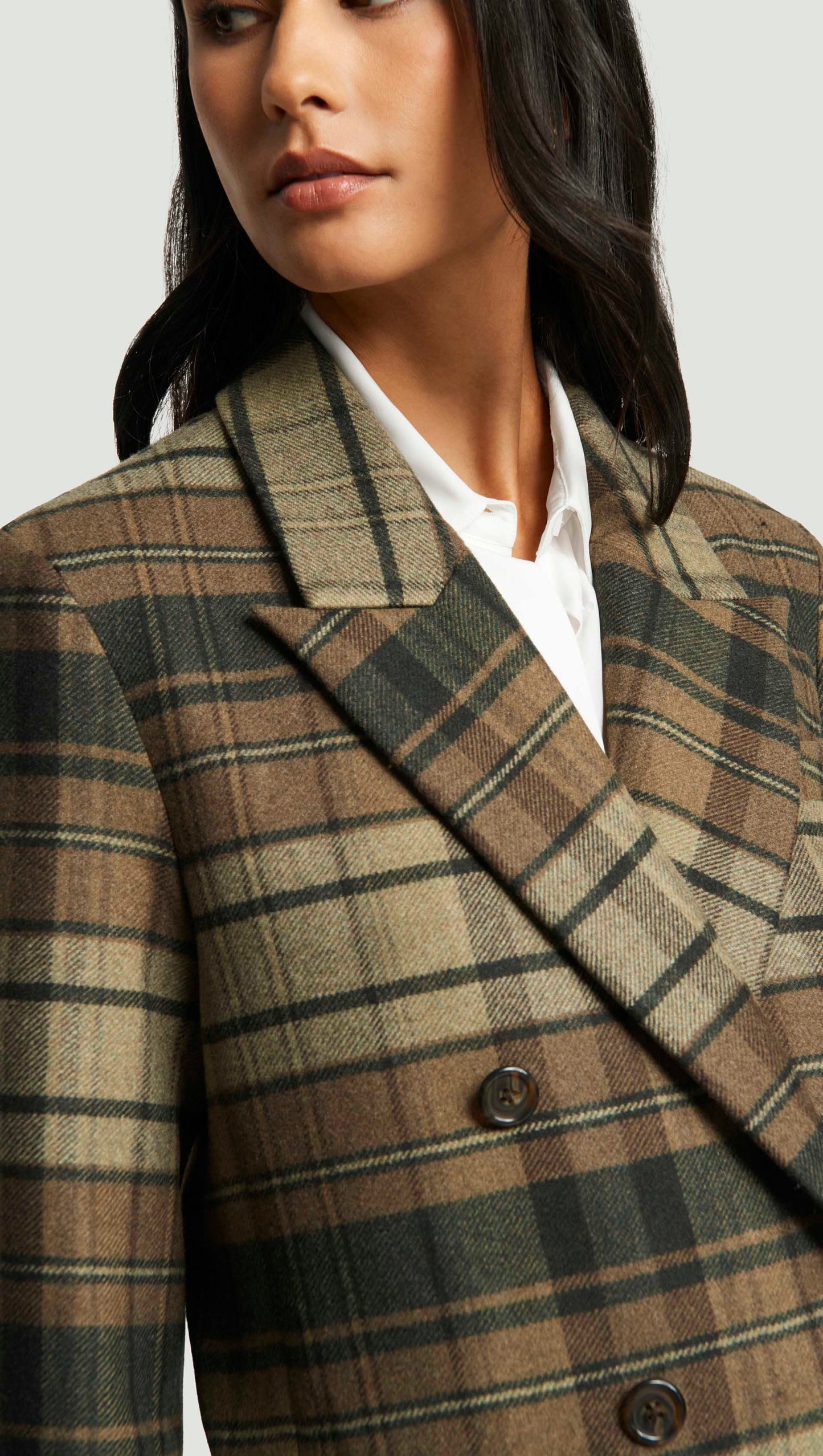 Raglan Blazer in Flannel | Green Plaid