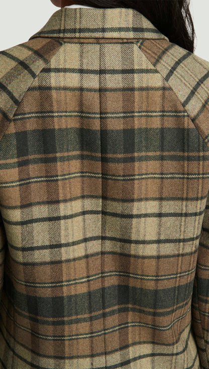 Raglan Blazer in Flannel | Green Plaid