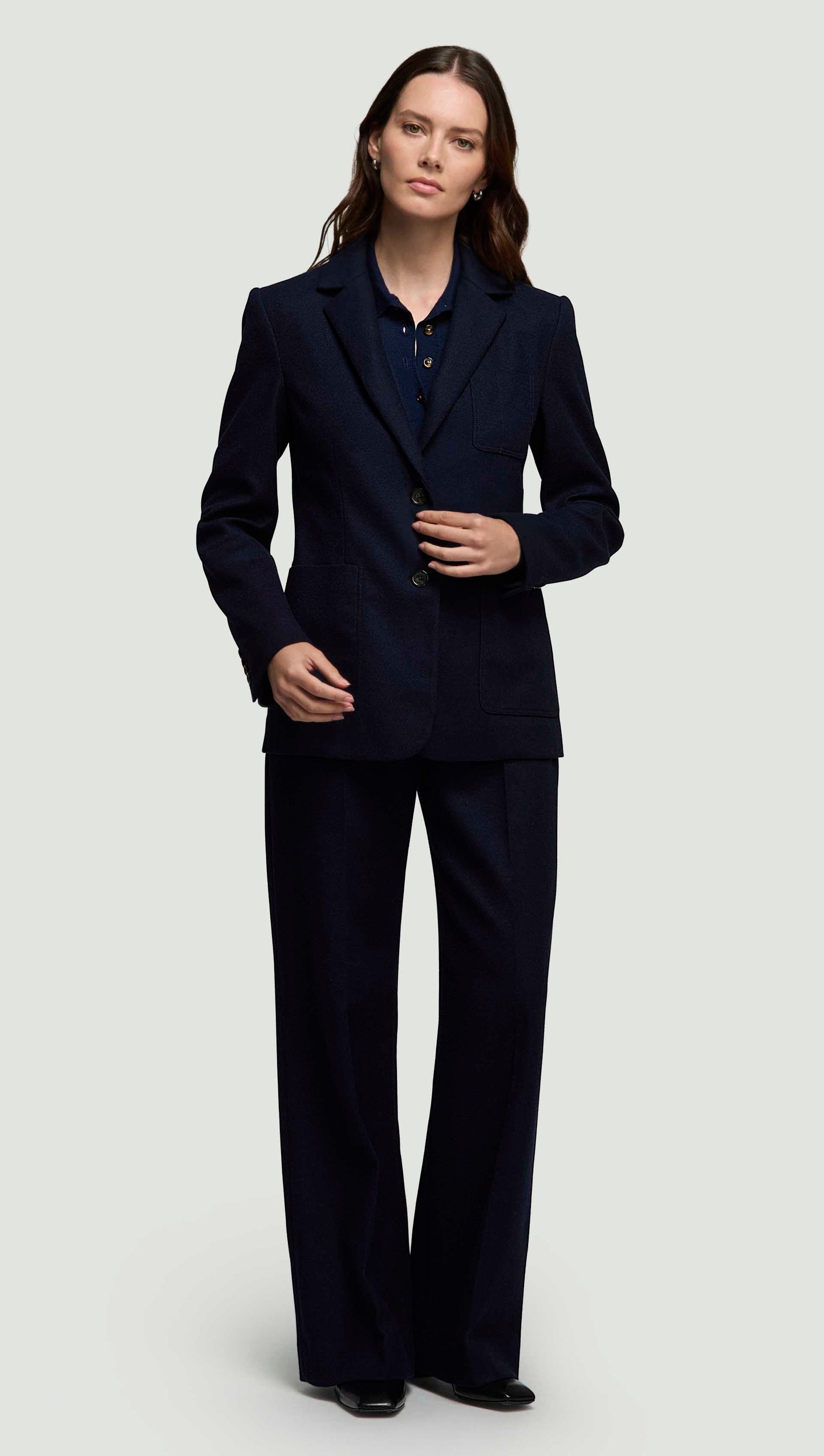 Unlined Weekend Blazer in Double-Faced Wool | Navy