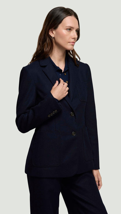 Unlined Weekend Blazer in Double-Faced Wool | Navy
