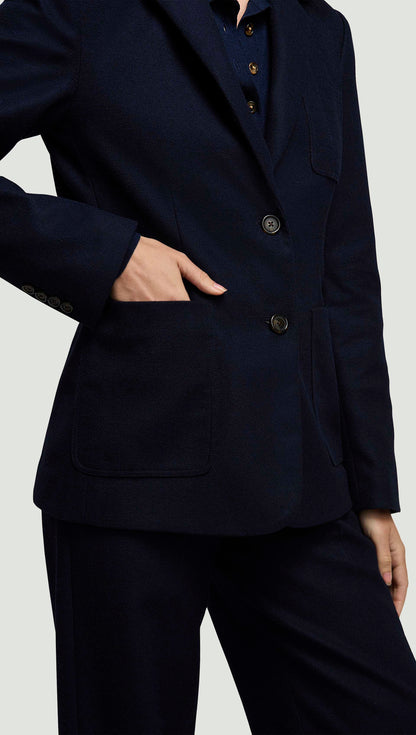 Unlined Weekend Blazer in Double-Faced Wool | Navy