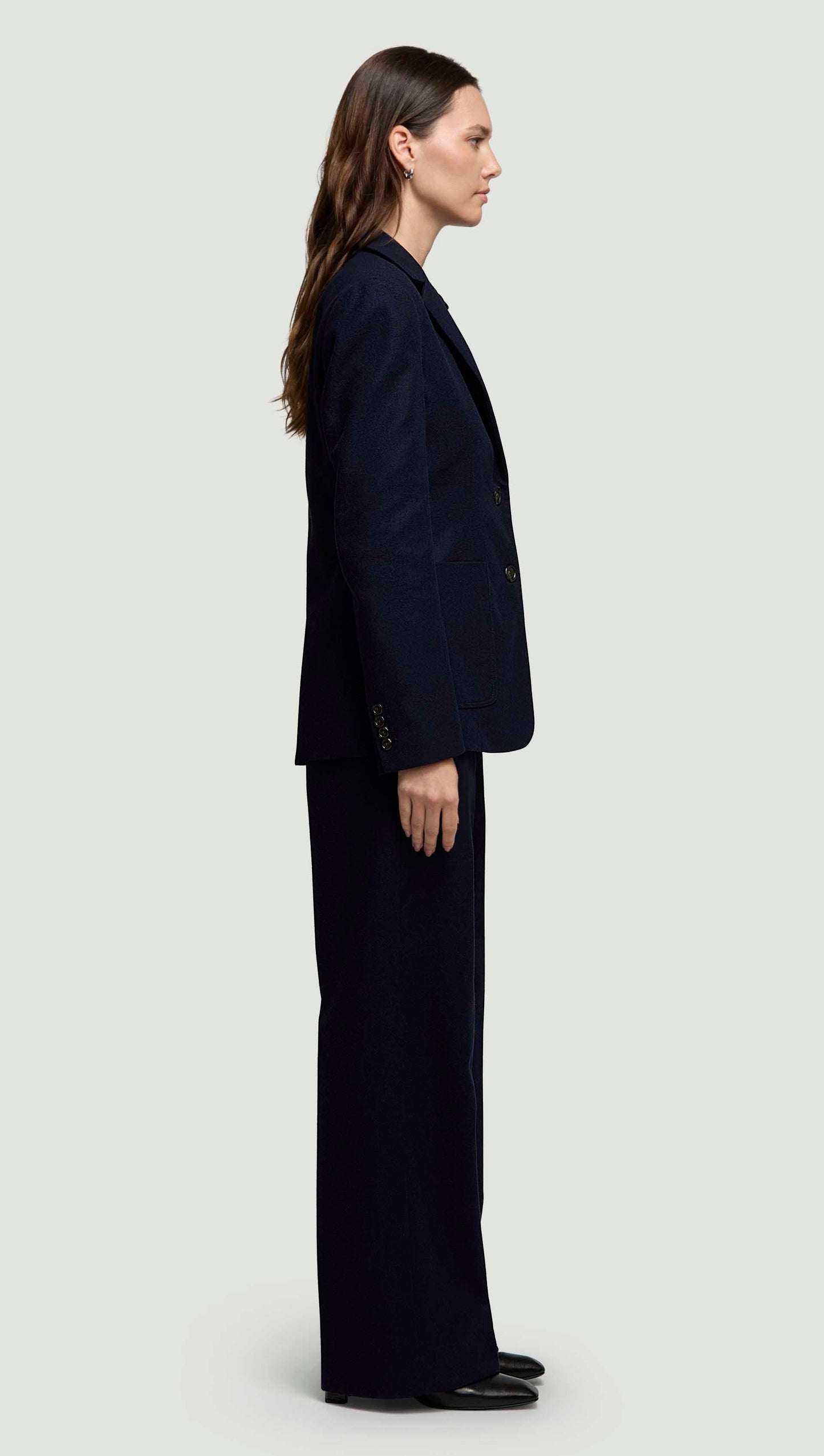 Unlined Weekend Blazer in Double-Faced Wool | Navy