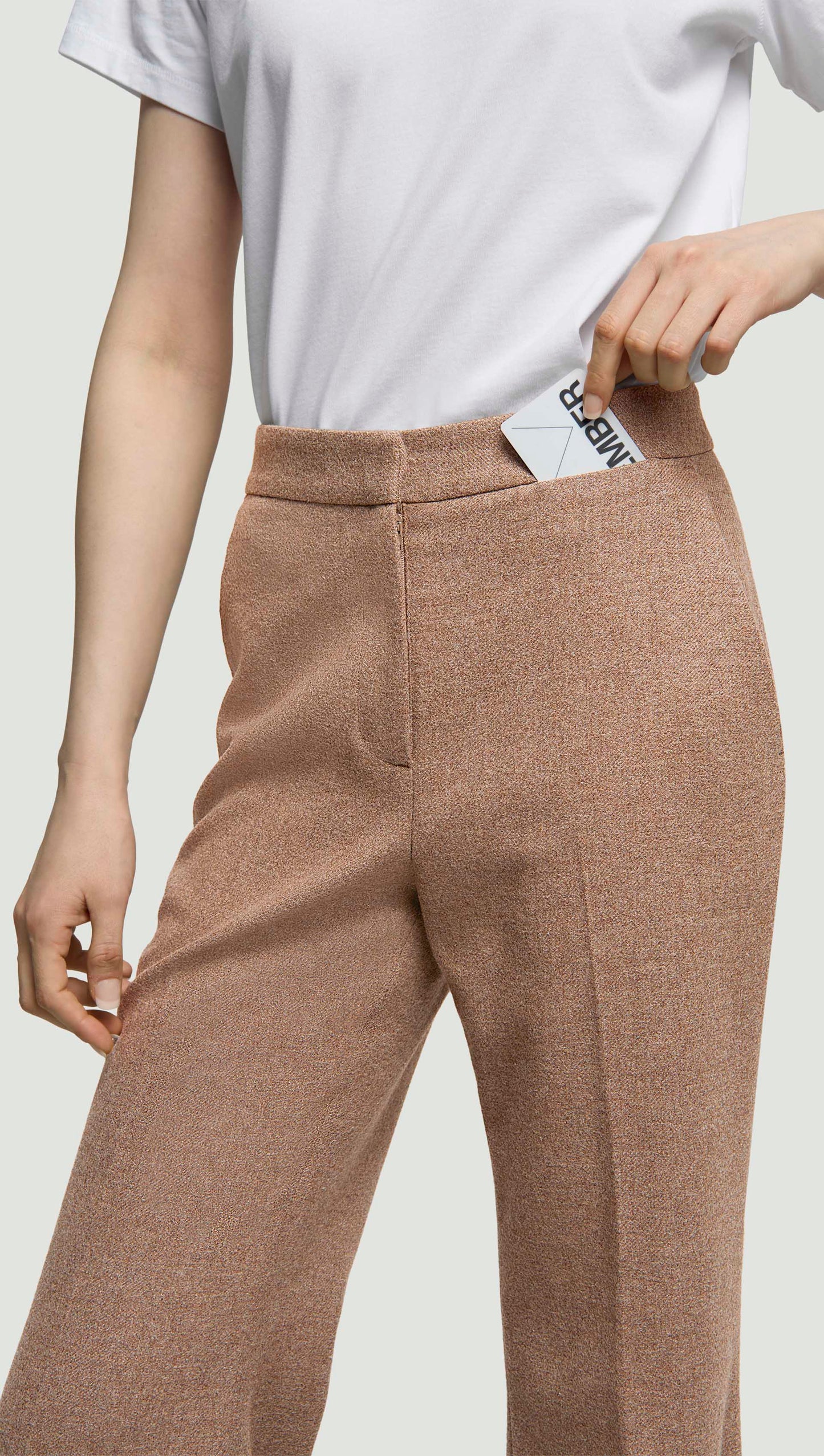 Tailored Flare Trouser in Double-Faced Wool | Oat