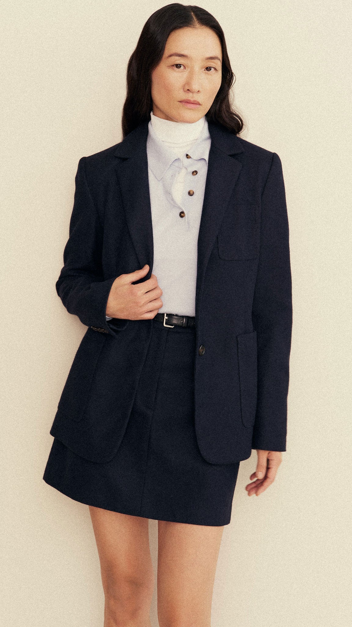 Unlined Weekend Blazer in Double-Faced Wool | Navy