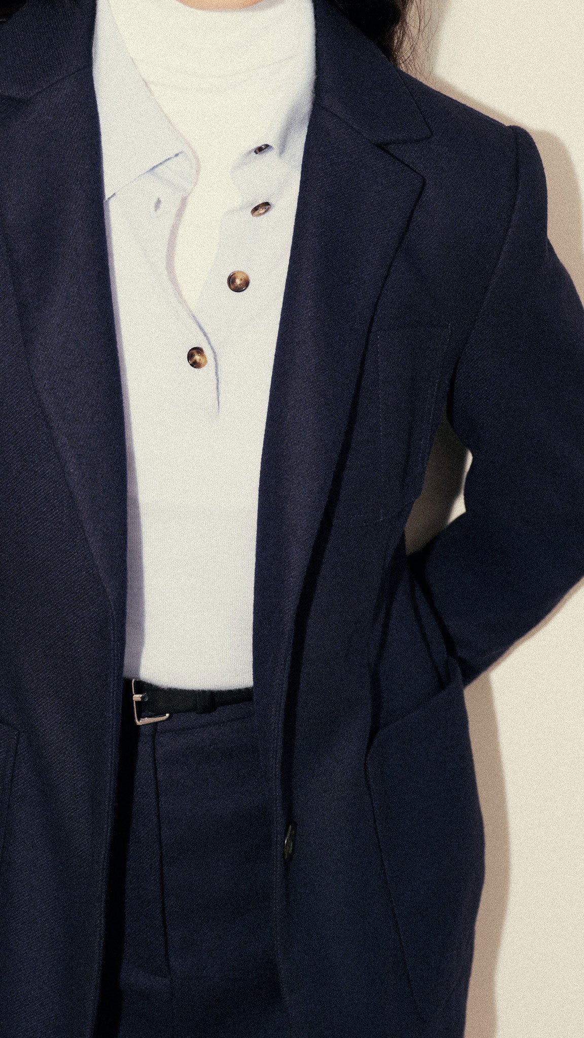 Unlined Weekend Blazer in Double-Faced Wool | Navy