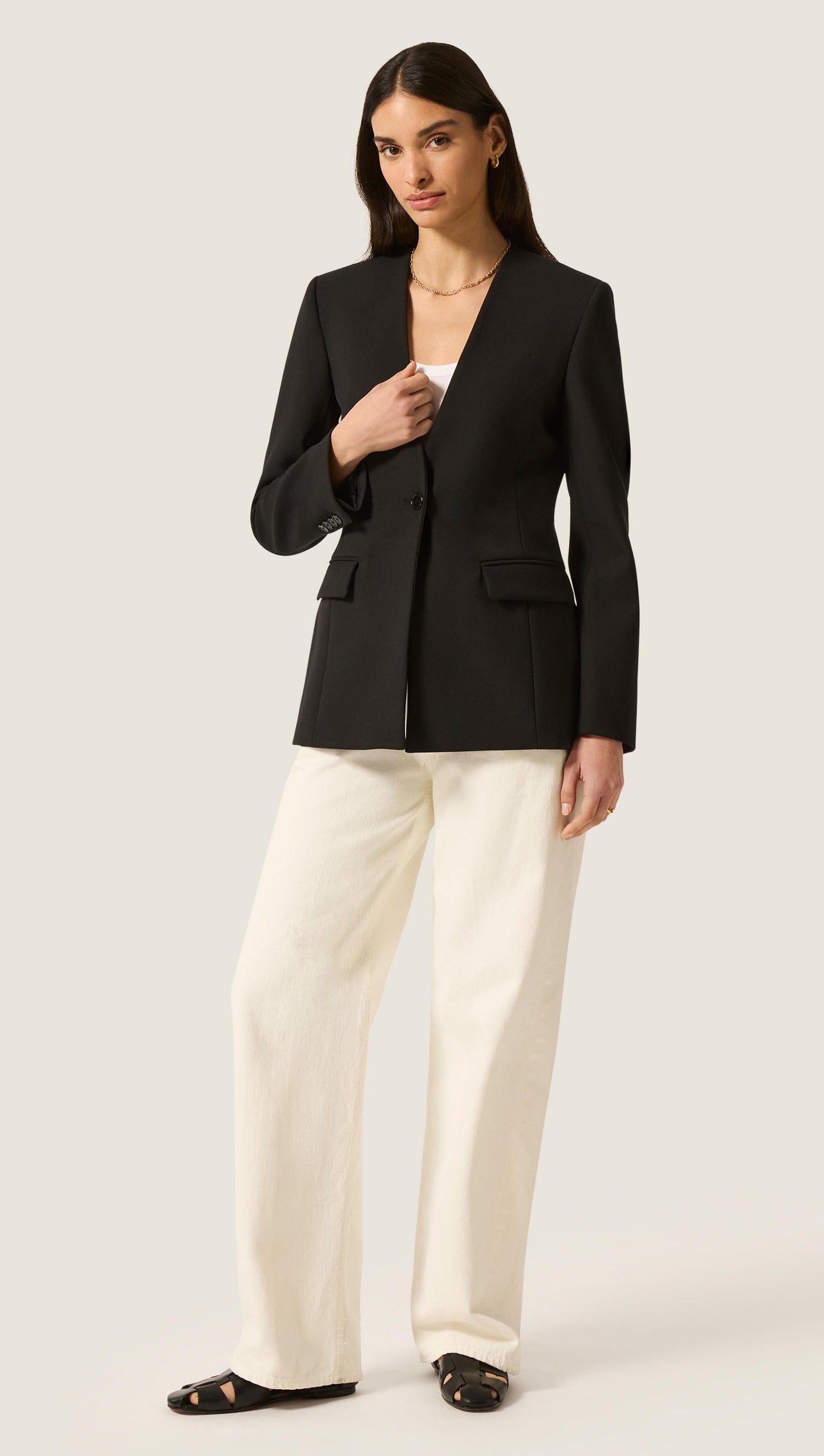 Baxter Blazer in Heavy Wool Twill | Black