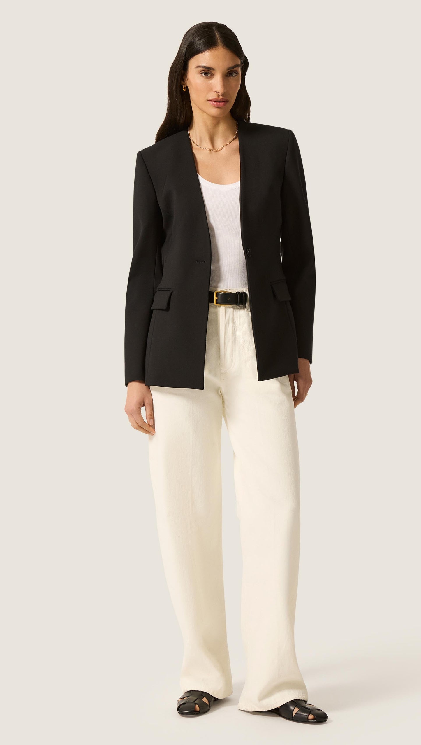 Baxter Blazer in Heavy Wool Twill | Black