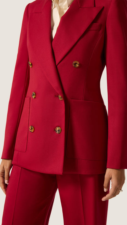 Chelsea Blazer in Seasonless Wool | Bordeaux