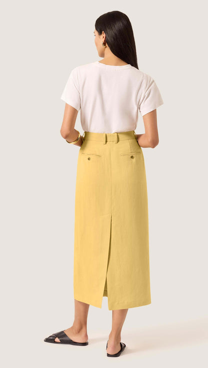 Pencil Skirt in Viscose Linen | Sunflower