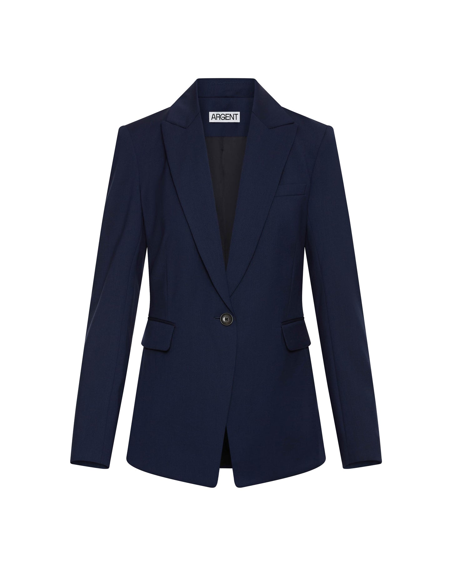 Single Button Blazer in Seasonless Wool | Navy